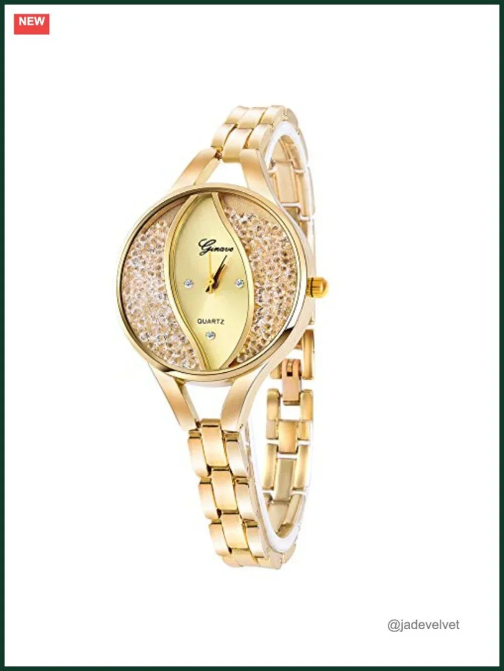 Women's Quartz Wristwatch with Rhinestone & Diamond Bracelets, Alloy Case,